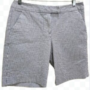 Carole Little Blue Seersucker Shorts Sz 8